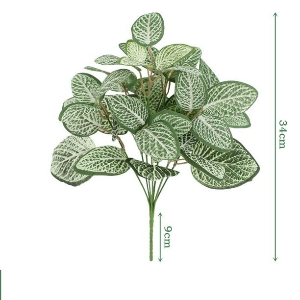 Plantas artificiales de seda, hojas de carey, dieffenbugh, hada pequeña falsa, Taro, simulación, planta verde, decoración para sala de estar