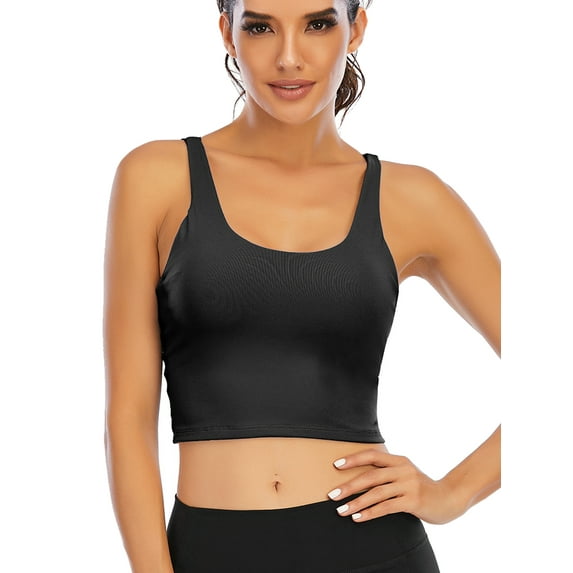 FALEXO Womens Sexy Crisscross Back Athletic Gym Yoga Workout Fitness Strappy Sports Bra