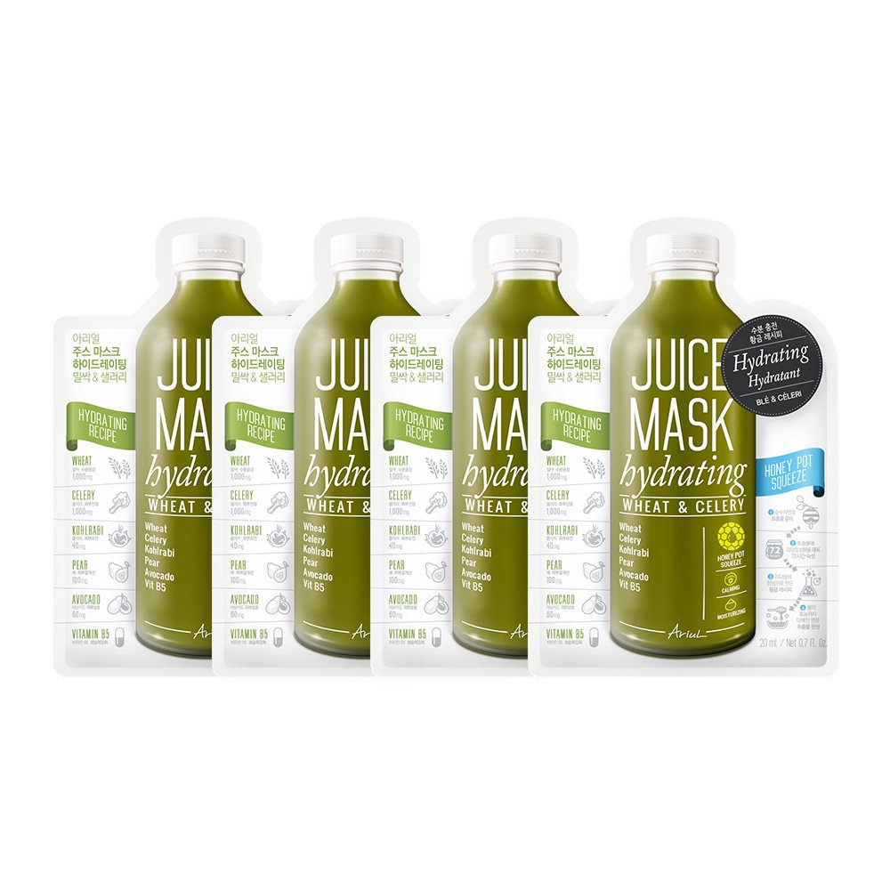 Ariul Ariul Juice Facial Sheet Mask Wheat & Celery Hydrating