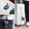 thumbnail image 6 of Flamingo Tropical Rainforest Set of 2pcs PU Leather Round Suitcase Tags with Privacy Cover and Name ID Tag - Ideal for Travel Luggage, Handbags, Backpacks, School Bags, 6 of 6