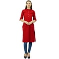 thumbnail image 2 of Phagun Kurti Tunique en Coton Col Mandarin Ethnique Décontracté, 2 of 2