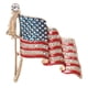 thumbnail image 2 of Broche de Cristal Esmaltado con La Bandera Estadounidense Ondeando, Ideal para Ropa, Bufanda, Bolso o Sombrero., 2 of 7