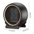 thumbnail image 7 of 1200W Desktop Warm Air Heater 2-speed Electric Heater PTC Fast Heating Household Radiator Quiet For Office Room Desk Indoor Use ,Warm Any Angle, 7 of 7