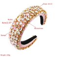 thumbnail image 2 of Women Baroque Jewelry Chain Bandana Thick Sponge Colorful Glass Drill Hair Hoop, 2 of 4