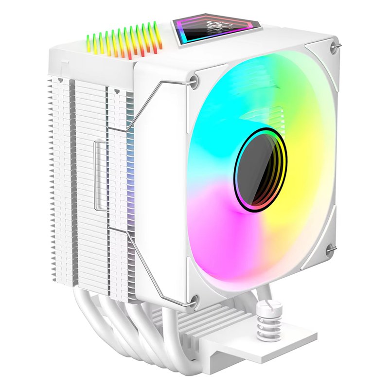 MN600 90mm ARGB CPU Cooler Fan for Quiet PC Builds, 5V 3-Pin PWM 4-Pin, White