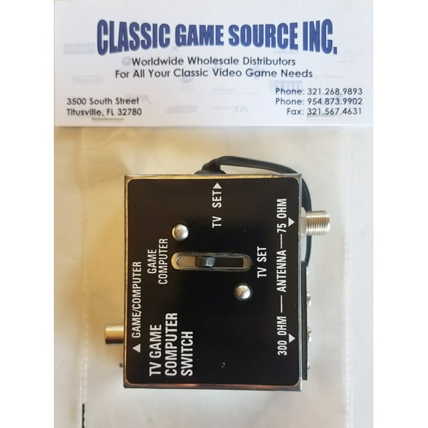 Deluxe Switch Box Adapter For Atari 2600 Hookup Game Rf Tv 75ohm