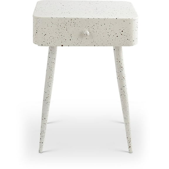 Meridian Furniture Rylan White Iron Night Stand