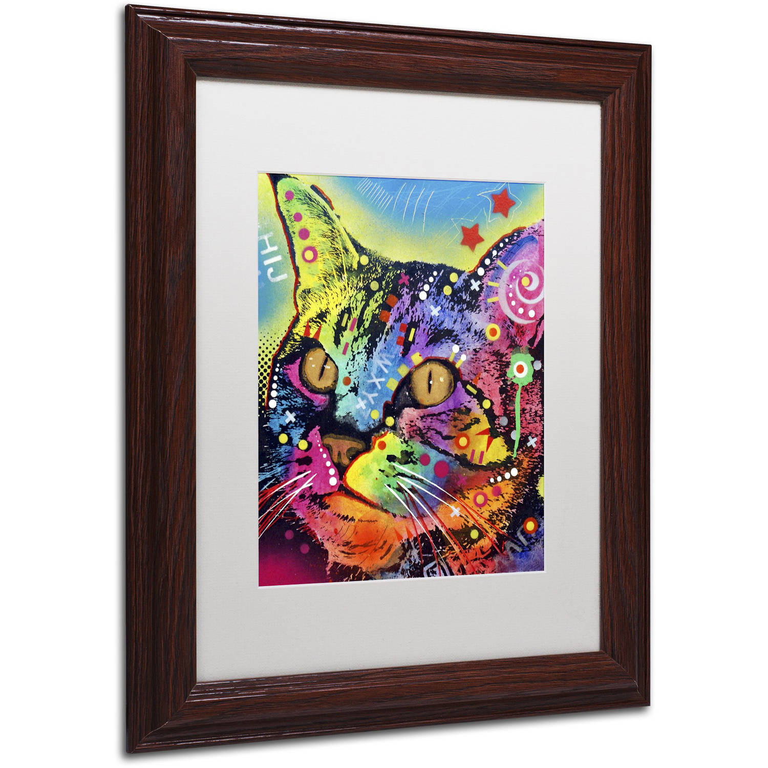 Trademark Fine Art "Alpha" Canvas Art by Dean Russo, White Matte, Wood Frame