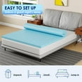thumbnail image 5 of Dkelincs 2 inch Cooling Gel Memory Foam Mattress Topper, Gel Infused Soft Mattress Topper for Back Pain Pressure Relief, Ventilated, CertiPUR-US Certified, Queen Size, 5 of 7