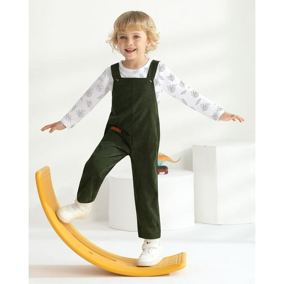 WESIDOM Toddler Baby Boy Clothes Fall Winter Outfit 6M-6T Boy Overalls Striped Print Long Sleeve Top   Romper with Straps