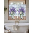 thumbnail image 4 of Purple Lavender Bathroom Window Curtain, Spring Daisy Butterfly Plants Watercolor Blue Light Filtering Coffee Kitchen Curtains, Bedroom Living Room Curtains 2 Panel 84"x45", 4 of 6