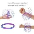 thumbnail image 3 of Colorful  , Stainless Steel 3D Fluid Rotation Bracelet for Sports Toy,  Bracelet Stress Relief, 13cm Diameter, 3 of 6