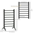 thumbnail image 3 of HOMCOM 8-Bar Wall Mounted & Free Standing Plug-in Electric Towel Warmer, Black, 3 of 10