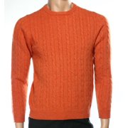 Brooks Brothers NEW Orange Mens Large L Crewneck Cashmere Sweater