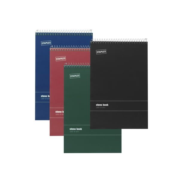 Staples Steno pad spiralbound 6 in x 9 in 80 sheets / 160