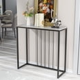 thumbnail image 4 of Wisfor Simple Narrow Entryway Console Table Living Room Sofa End Table, 31.50x11.81x30.71". Glossy Jaded-White, 4 of 11