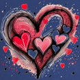 thumbnail image 2 of CafePress - Abstract Grunge Valentine Hearts Maternity T Shirt - Maternity Dark T-Shirt, 2 of 3