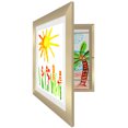 thumbnail image 2 of Americanflat 10x12.5 Kids Art Frame with Mat for 8.5x11, MDF wood and shatter-resistant glass, Gold, 2 of 8