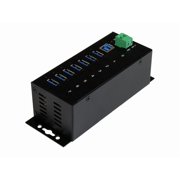 Rugged Metal 7port Usb 3.0 Hub Din Rail & Surface Mountable Hub