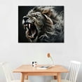 thumbnail image 2 of Nawypu Roaring lion canvas print wall decor, Animal Print, Lion canvas print art, Black White Lion Canvas Wall Art, Lion Portrait Canvas Print, Animal Canvas Print, Ready to Hang, Home decor,, 2 of 6