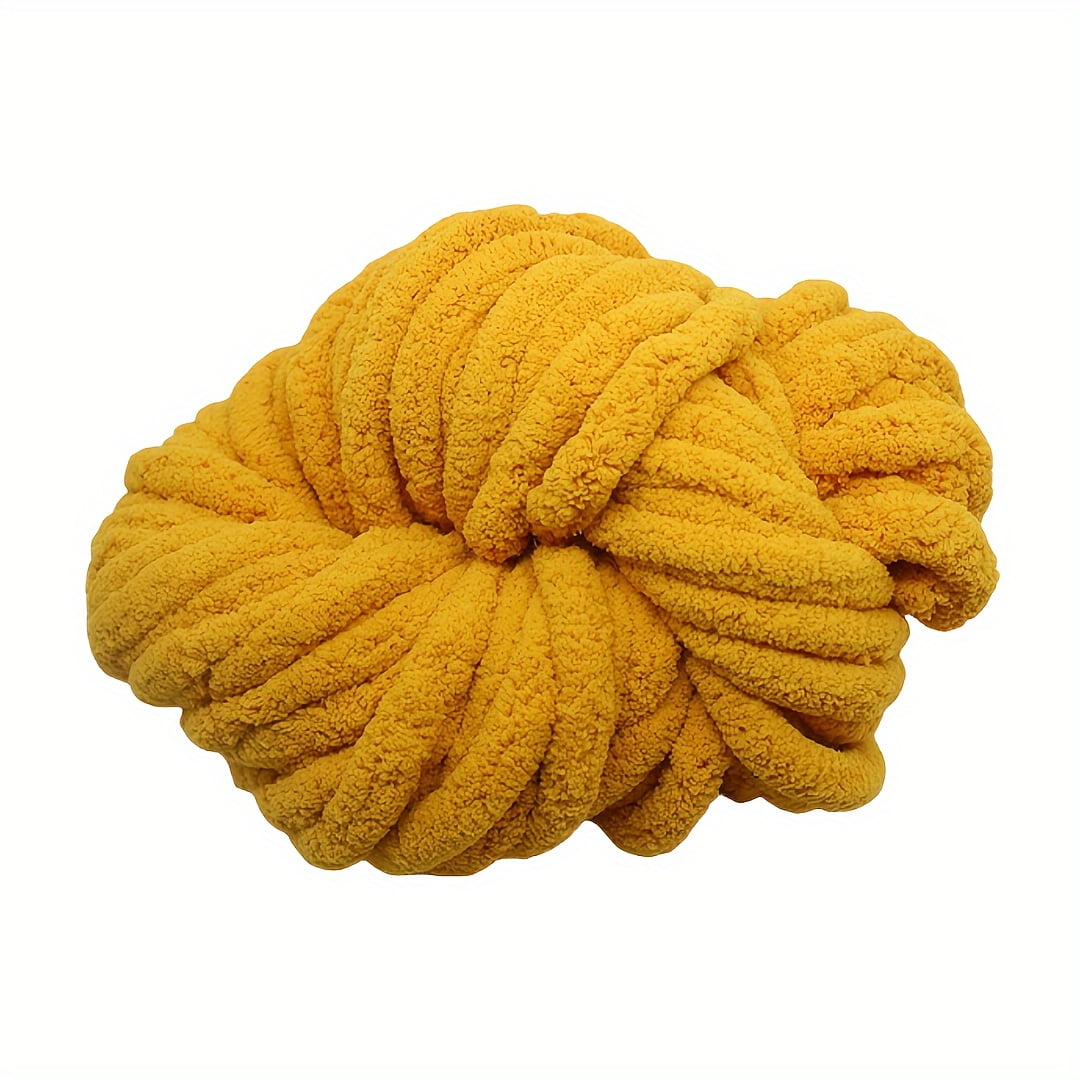 1pc Polyester 100.00% Yarn, Extra Chunky Knit Chenille Yarn For Hand Knitting Soft Snuggle Blanket Sofa Cushion -30yd 8oz