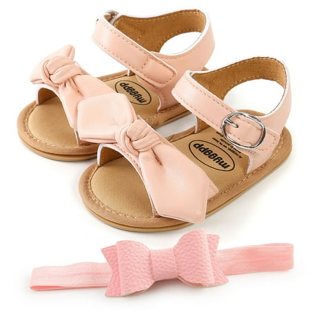 

Christmas Gifts Deals for Days Jovati Baby Sandals Headdress Set Infant Toddler Girl Boy Sandals Princess Summer Open Toe Sandals Soft Anti-slip Sole First Walker Crib Shoes on Clearance