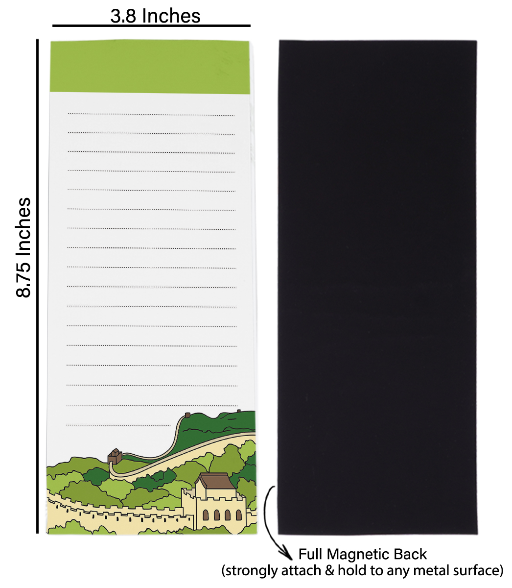 Inkdotpot Pack of 3 Magnetic Fridge To-Do List Notepads- Magnetic Memo Pads For Refrigerator-(50 Sheets Each)-SD