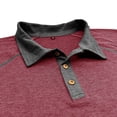 thumbnail image 7 of MIXUE Polo Shirts For Men Summer Solid Color Lapel Button Down Long Sleeve Casual Comfortable Breathable Outwear,Red,S, 7 of 7