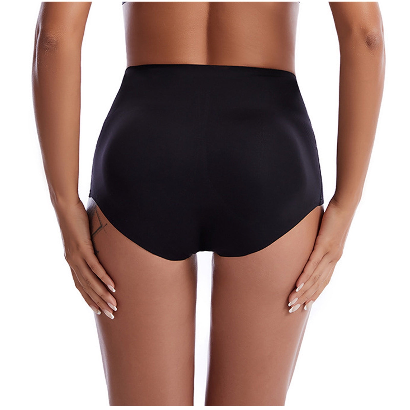 HUPOM No Show Panties Panties In Clothing Pants Leisure Tie Comfort Waist Black XL