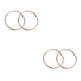 thumbnail image 2 of Pendientes de Oro rosa Qarigey para niña círculo liso regalo para amiga decoración para mujer, 2 of 6