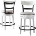 thumbnail image 1 of ZXNYH Valebeck 24" Modern Swivel Counter Height Barstool, Whitewash, 1 of 3