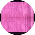 thumbnail image 1 of Ahgly Company Indoor Round Oriental Pink Modern Area Rugs, 8' Round, 1 of 4