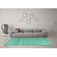 thumbnail image 3 of Ahgly Company Indoor Rectangle Abstract Turquoise Blue Modern Area Rugs, 2' x 3', 3 of 4