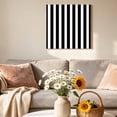 thumbnail image 6 of Canvas Wall Art Black and Canvas Art Print White Stripe Pictures Wall Decor for Living Room Bedroom Artwork Decorations Stretched Framed Ready to Hang 8"x8", 6 of 9