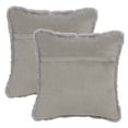 thumbnail image 4 of Safavieh Flayn 20" x 20" Contemporary Faux Fur Decorative Pillows, Gray (Set of 2), 4 of 4