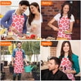 thumbnail image 4 of Pioneer Flower Floral Print Pattern Apron-Garden Aprons for Women with Pockets-Cotton Linen Waterproof Kitchen Cooking Gardening Aprons Adjustable for Kitchen,Cooking,BBQ and Salon 33x27 Inch, 4 of 7