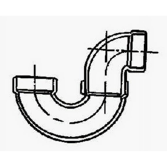 Charlotte Pipe Schedule 40 1-1/2 in. Hub x 1-1/2 in. Dia. Hub PVC P-Trap