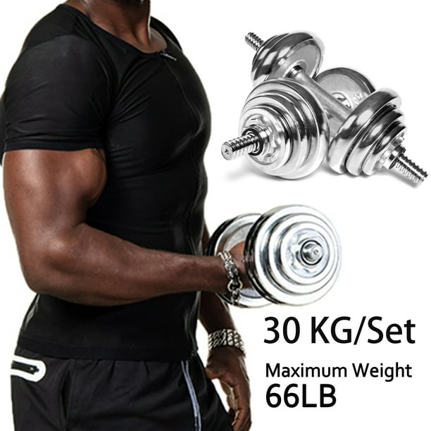 66 Pounds Adjustable Dumbbells Barbell Set Fitness Tool Dumbbell with