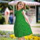 thumbnail image 5 of Balery Green Sparkling Shiny Camisón de princesa para niñas, pijama de algodón con mangas abullonadas, suave y bonito.-Small, 5 of 6