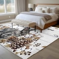 thumbnail image 4 of Large Area Rugs for Living Room Bedroom, Rabbits Pine Cone 6'x9' Rug Washable Carpet Runner Indoor Outdoor, Sweet Home Texture Farmhouse Grey Wooden Non Slip Floor Mats Rug for Kitchen, Playroom, 4 of 8