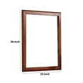 thumbnail image 5 of 36 Inches Rectangular Wood Encased Mirror Brown - Saltoro Sherpi, 5 of 5
