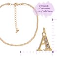 thumbnail image 2 of WEIS Cheville Initiale en Cristal Double Ligne avec Strass, 2 of 6
