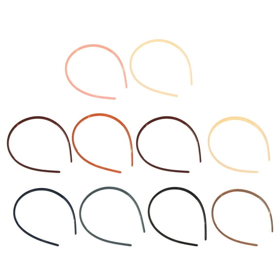 OUNONA 10Pcs Teens Hair Band Headdress with Teeth Assorted Color Plain Headband