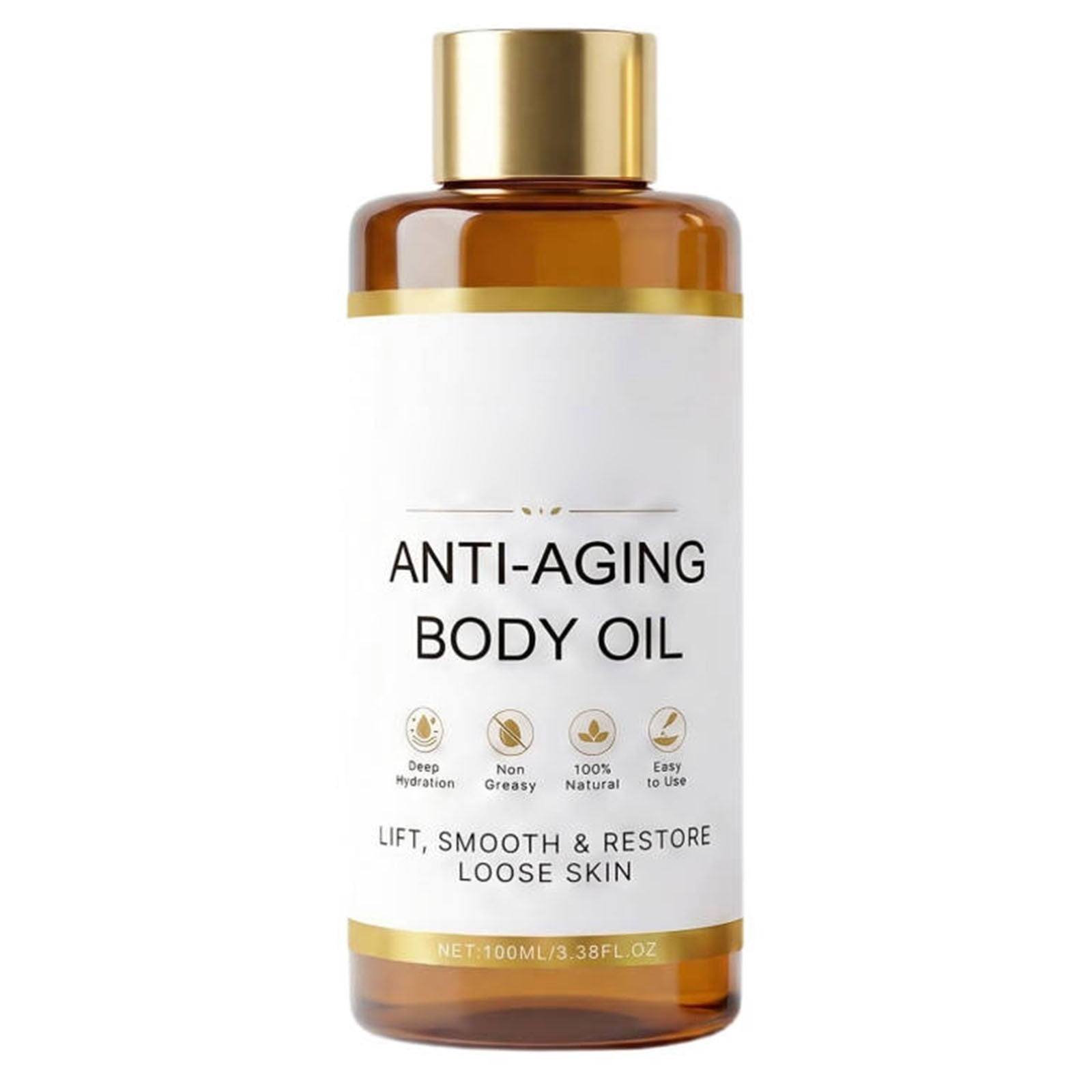 Anti-Aging Body Oil, Lightweight Non-Greasy Moisturizing Oil, Suitable for the All Body, Skin Tightening, Firming Body Oils for Women, 3.38 fl oz