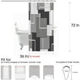 thumbnail image 4 of Hokibero Shower Curtains for Bathroom Shower Curtains Set Modern Geometric Standard Bathroom Curtains Shower Curtain Polyester Heavy Duty for Hotels Bathtubs, 36x72 Grey, 4 of 4