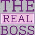 thumbnail image 3 of CafePress - The Real Boss - Womens Baseball Tee, 3 of 4