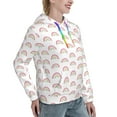 thumbnail image 6 of Daiia Rainbow Pattern Women's Fashion Hoodies & Sweatshirts with Kangaroo Pocket Hooded Sweatshirt with Eye-catching Drawstrings-Medium, 6 of 7