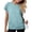 06-Light Blue, variant on Diufon Short Sleeve Sweatshirt for Women Summer Trendy Sweatshirts with Pockets Dressy Casual Crewneck Work Tops