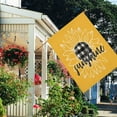 thumbnail image 3 of Yellow Sunshine Sunflower House Flag 28x40 Inch Double Sided Black and White Buffalo Check Plaid Floral Outdoor Flags Summer Farmhouse Decorations Holiday Garden Flags for Lawn Outside Decor, 3 of 5