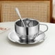thumbnail image 1 of Tazas de Acero inoxidable perfecl doble pared con Platillo 180ml Plata, 1 of 7